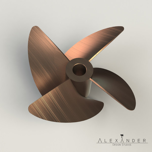 3d set propellers boats